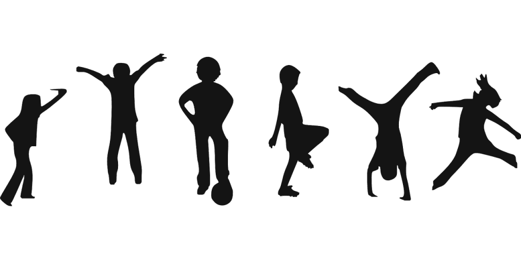 blog silhouette of children playing various sports