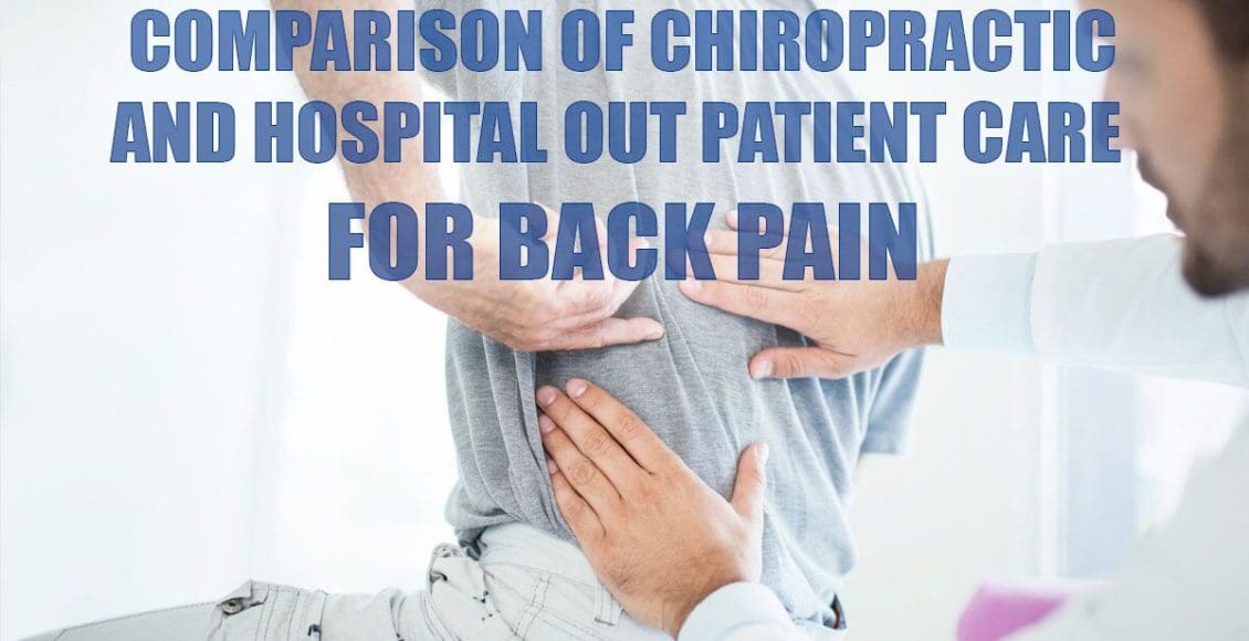 Comparison of Chiropractic & Hospital Outpatient Care for Back Pain Cover Image