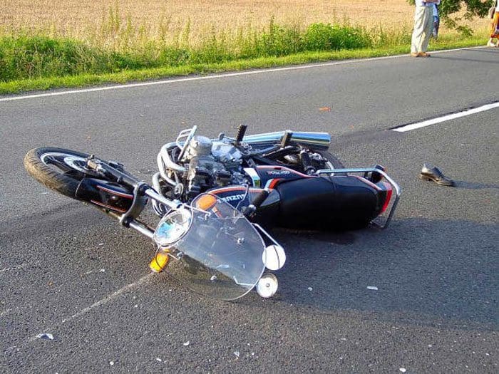 Incidente comune del motociclista, lesioni da incidente