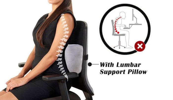 Lumbar Support Pillow for Chair Spine Decompression Device for