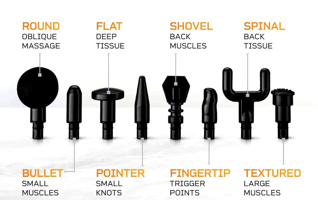 Accesorios de cabeza de pistola de masaje